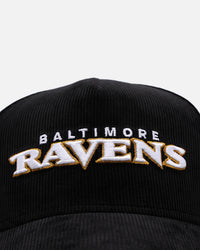New Era Baltimore Ravens 'NFL Kickoff Cord' 9FORTY A-Frame Snapback Official Team Color