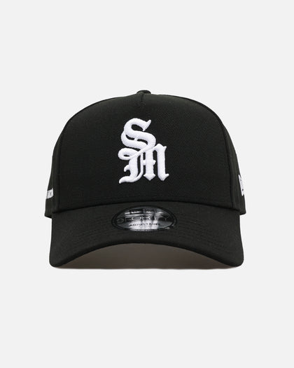 Saint Morta x New Era Logo 9FORTY A-Frame Snapback Black/White