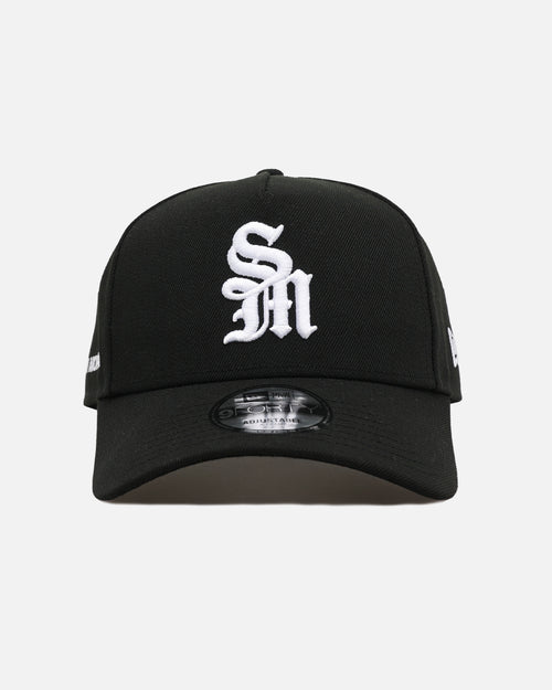 Saint Morta x New Era Logo 9FORTY A-Frame Snapback Black/White