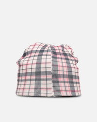 Loiter Ribbed Skully Pink Plaid