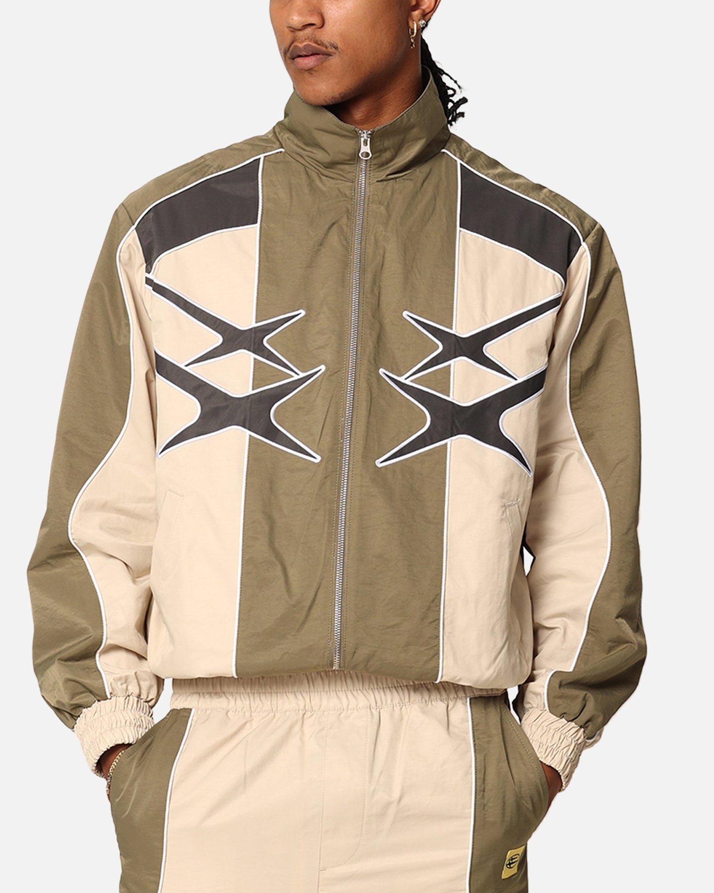 か*ゃ様 80s  track jacket 西ドイツ　離れ三つ葉 Loiter Paradise Track Jacket Stone/Khaki | Culture Kings US