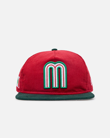 New Era Mexico National Baseball Team 'Mexican Cord Golfer' Corduroy Golfer Snapback Red/Green