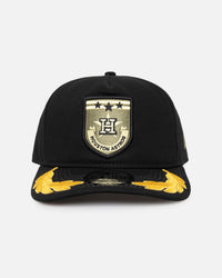 New Era Houston Astros 'Military Patch' Pre-Curved Golfer Snapback Black