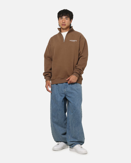 Vouseti The OG Quarter Zip Crewneck Coffee