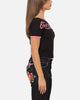 Ed Hardy Women's Aline Baby T-Shirt Black/Pink