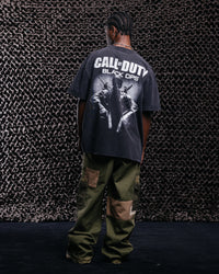 73Studio X Call Of Duty Black Ops Vintage T-Shirt Black Acidwash