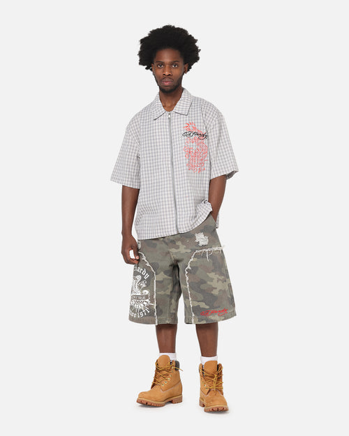 Ed Hardy Distress Camo Carpenter Jorts Camo