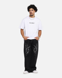 Saint Morta Amplus Tribal Rhinestone Jeans Black Shadow
