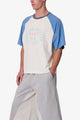 MNML Vintage Baseball 3/4 Sleeve Tee Off White/Blue