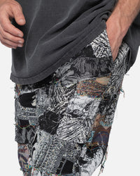 MNML Panelled Blanket Pants Black/White