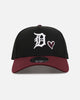 New Era Detroit Tigers 'Burgundy Hearts' 9FORTY A-Frame Snapback Black/Maroon
