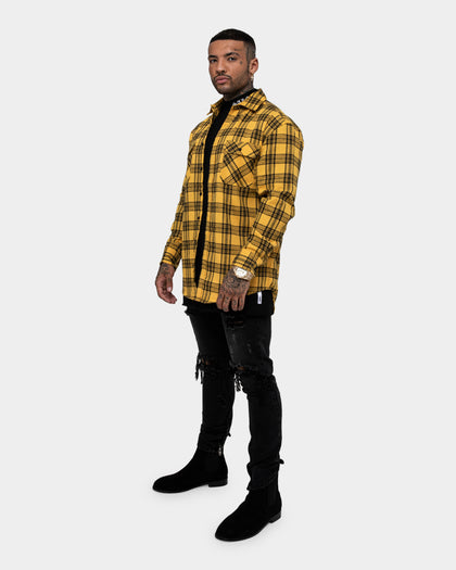 Saint Morta Flow Long Sleeve Flannel Shirt Yellow/Black