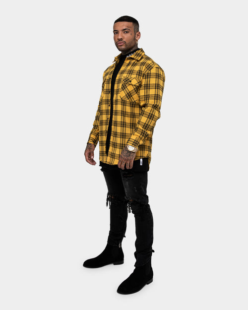 Saint Morta Flow Long Sleeve Flannel Shirt Yellow/Black