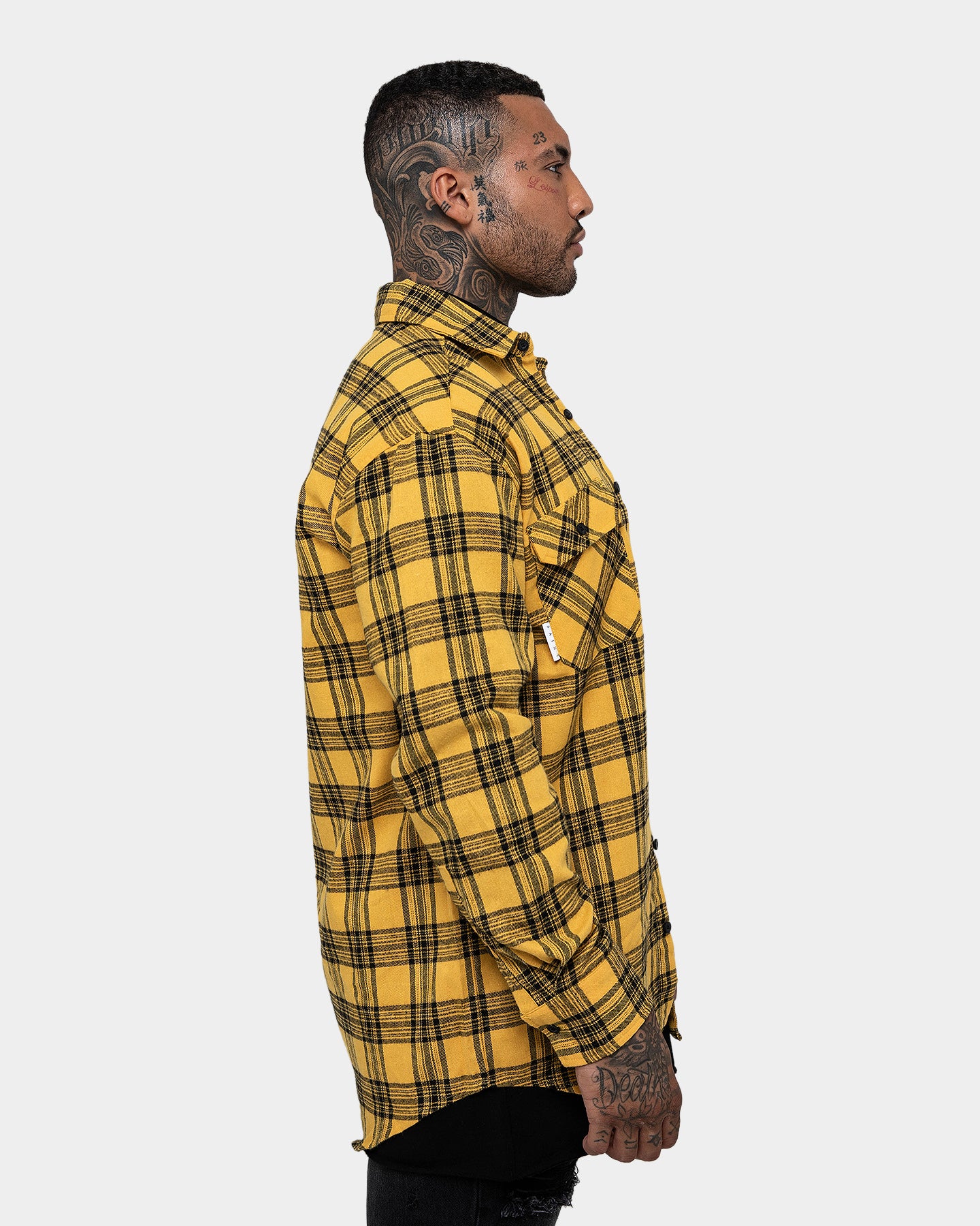 Saint Morta Flow LS Flannel Shirt Yellow/Black | Culture Kings US