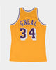 Mitchell & Ness Los Angeles Lakers Shaquille O'Neal '96-'97 #34 Swingman Jersey Yellow