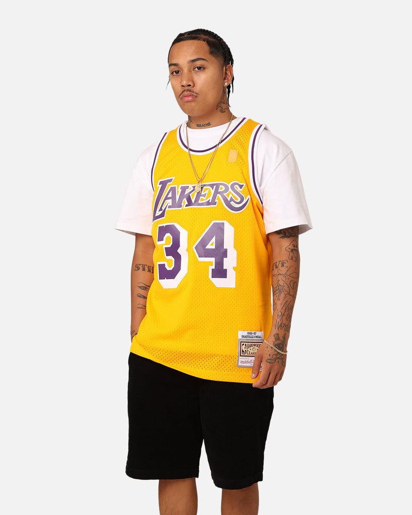Mitchell & Ness NBA Swingman Jersey Los Angeles Lakers Home 1996-97  Shaquille O'Neal #34 Yellow - YELLOW