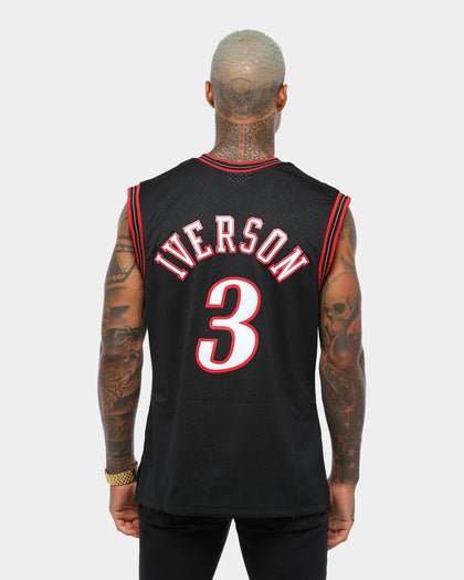 Mitchell & Ness Philadelphia 76ers Allen Iverson #3 Swingman Jersey Black | Culture Kings US Mitchell & Ness Philadelphia 76ers Allen Iverson #3 Swingman Jersey Black | Culture Kings US