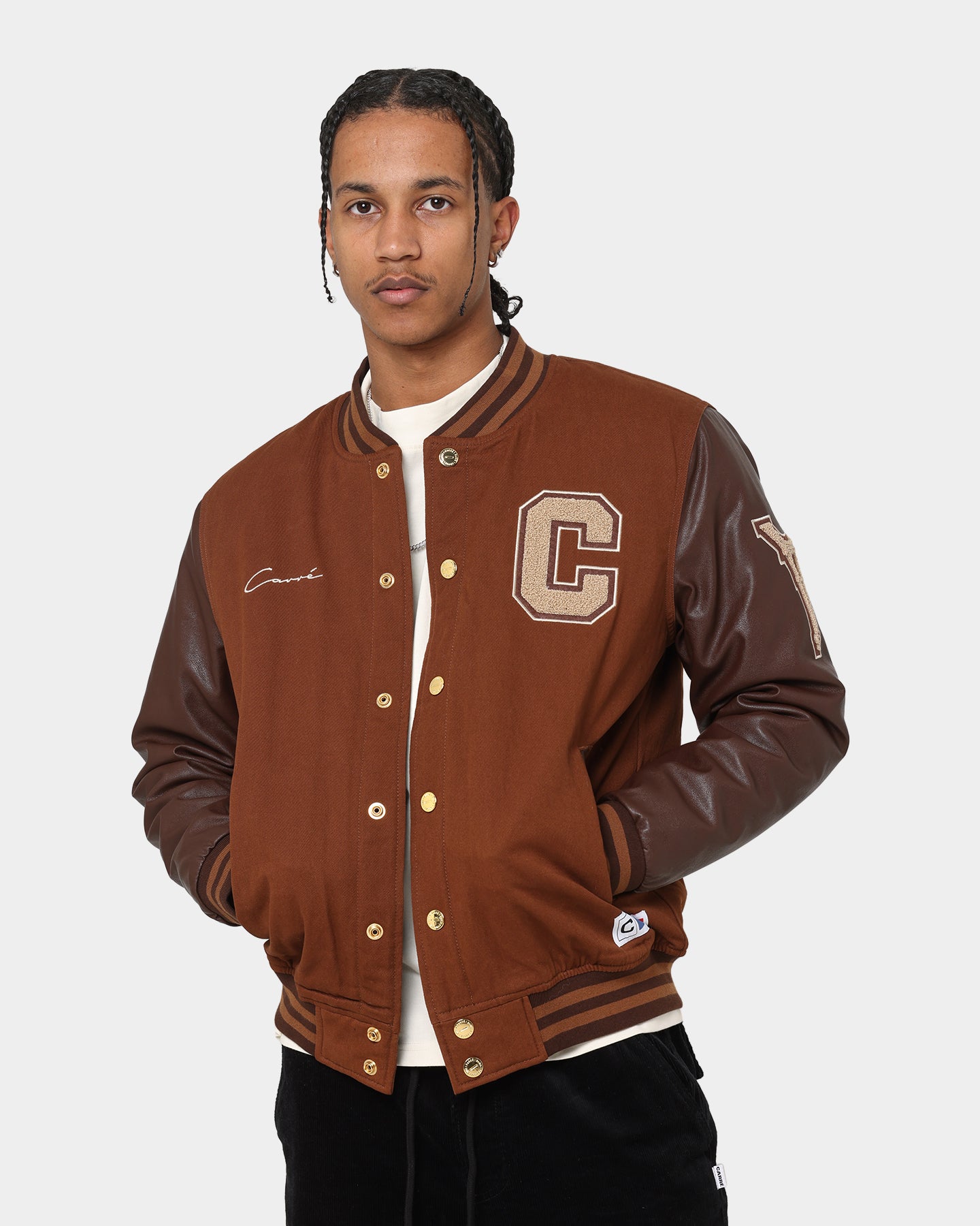 Carre MVP Varsity Jacket Chocolate | Culture Kings US