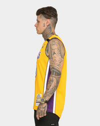 Mitchell & Ness Kobe Bryant NBA Finals '99-'00 #8 Authentic Los Angeles Lakers Jersey Yellow