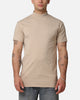 Saint Morta Old English Mock Neck T-Shirt Stone/Wheat