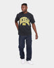 NATIONAL COLLEGIATE ATHLETIC ASSC Michigan Wolverines High Arch Logo Vintage T-Shirt Vintage Black