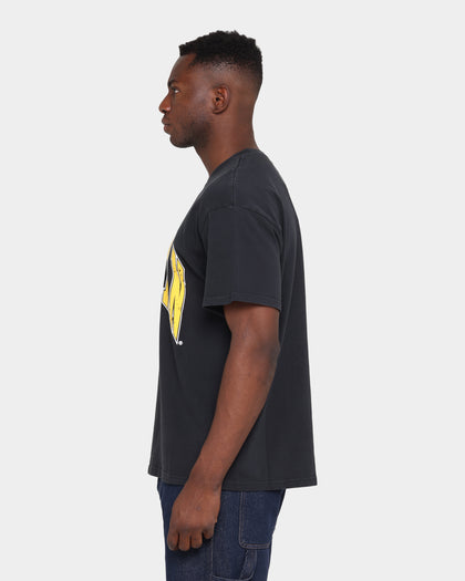 NATIONAL COLLEGIATE ATHLETIC ASSC Michigan Wolverines High Arch Logo Vintage T-Shirt Vintage Black