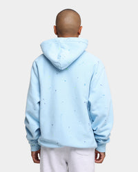 Champion Rev Weave Paint Splatter Hoodie Candid Blue