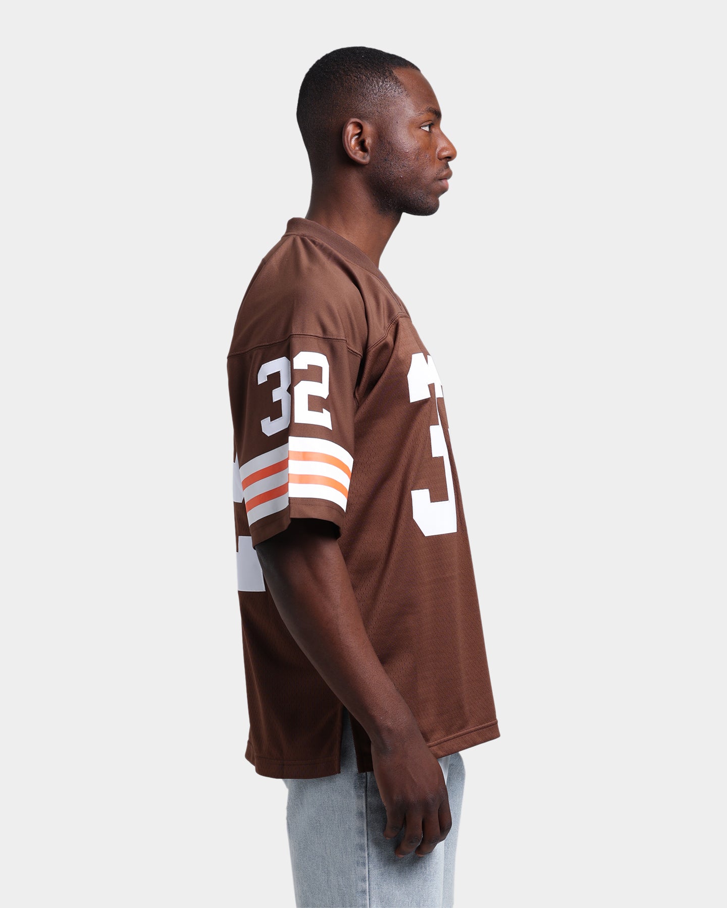 Mitchell & Ness製 NFL CLE ジム・ブラウン ゲームシャツ Men's Mitchell & Ness Joe Thomas Brown Cleveland Browns Legacy