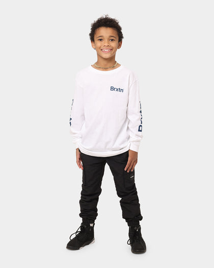 Brixton Kid's Gate Long Sleeve T-Shirt White