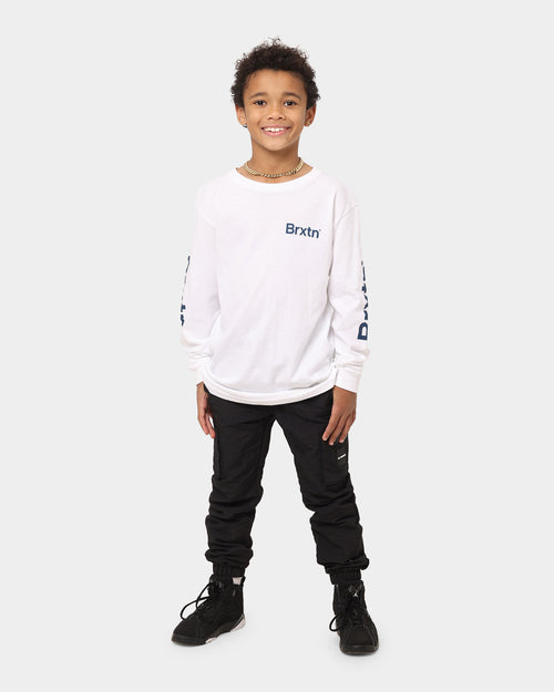 Brixton Kid's Gate Long Sleeve T-Shirt White