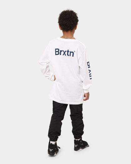 Brixton Kid's Gate Long Sleeve T-Shirt White