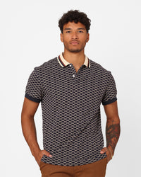 XXIII Printed Polo Shirt Navy