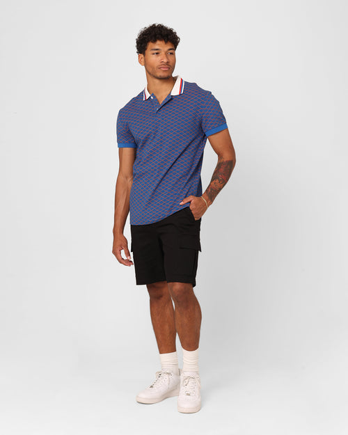 XXIII Printed Polo Shirt Blue/Brown