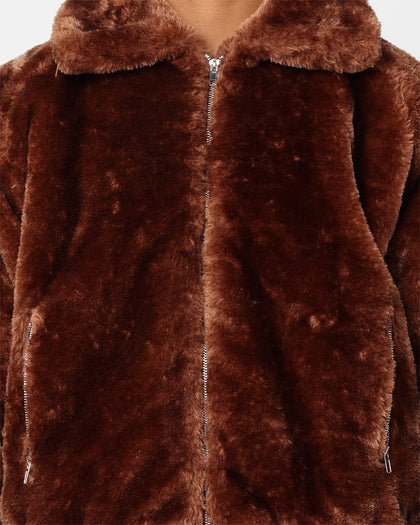 XXIII Baller Fur Jacket Brown