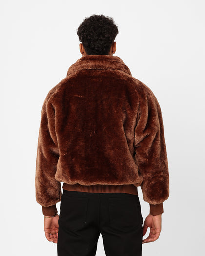XXIII Baller Fur Jacket Brown