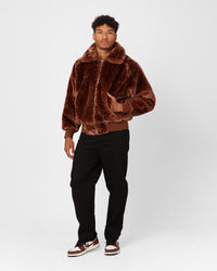 XXIII Baller Fur Jacket Brown