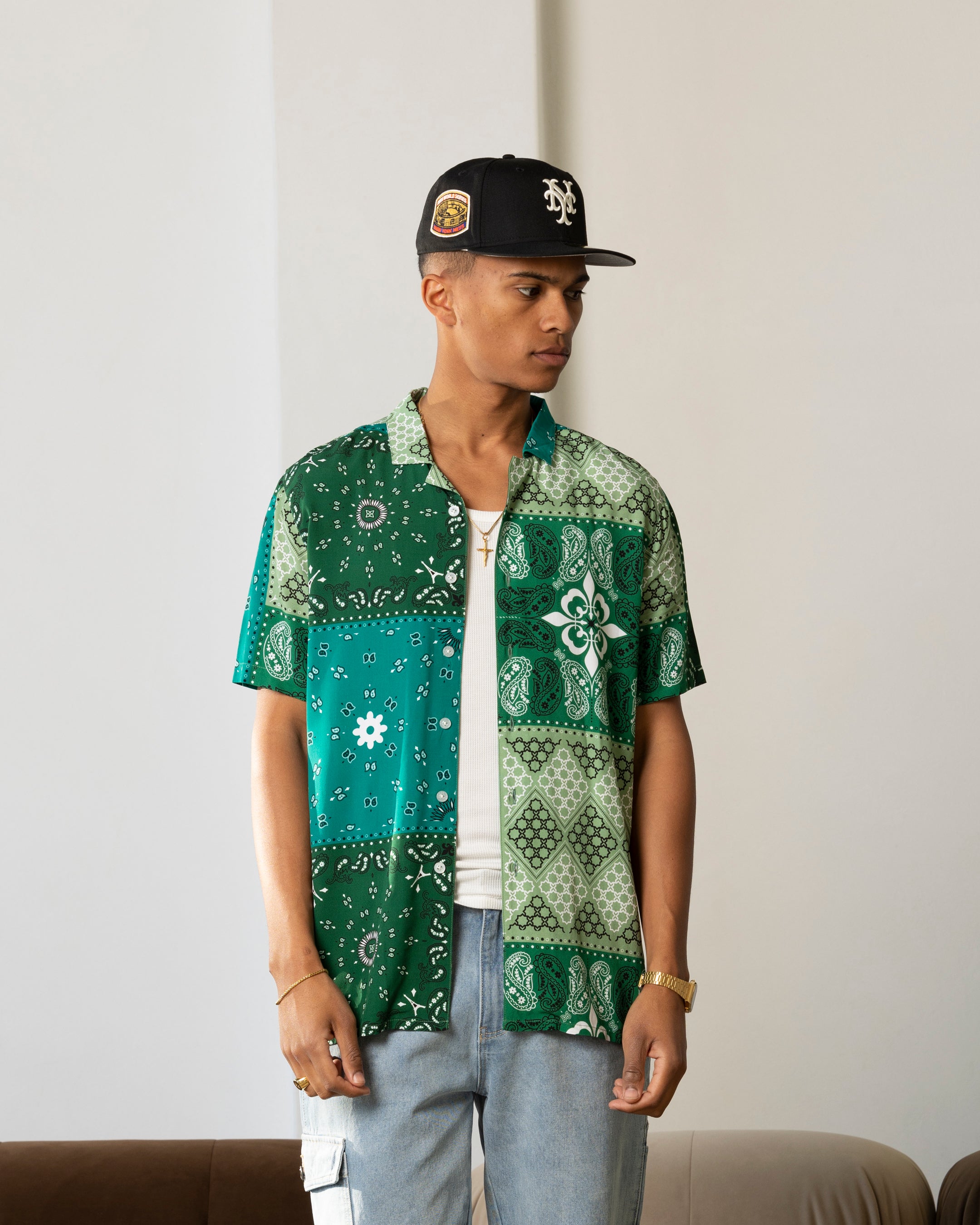 Carre Bandana Ultra Button Up Shirt Green | Culture Kings US