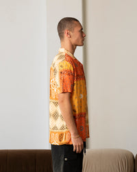 Carre Bandana Ultra Button Up Shirt Orange