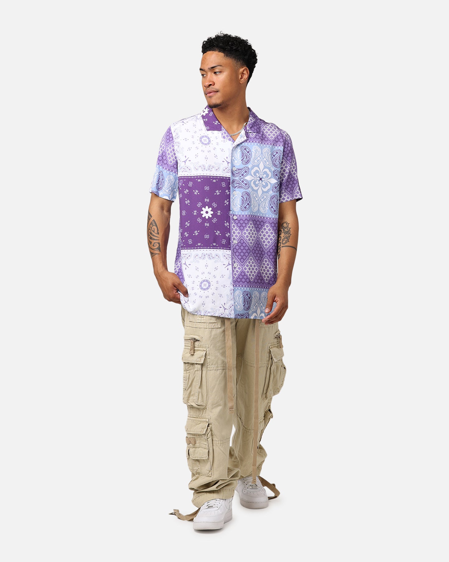 Carré Bandana Ultra Button Up Shirt Purple | Culture Kings US