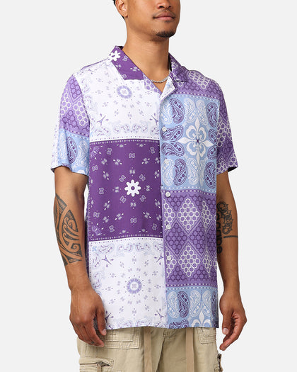 Carré Bandana Ultra Button Up Shirt Purple