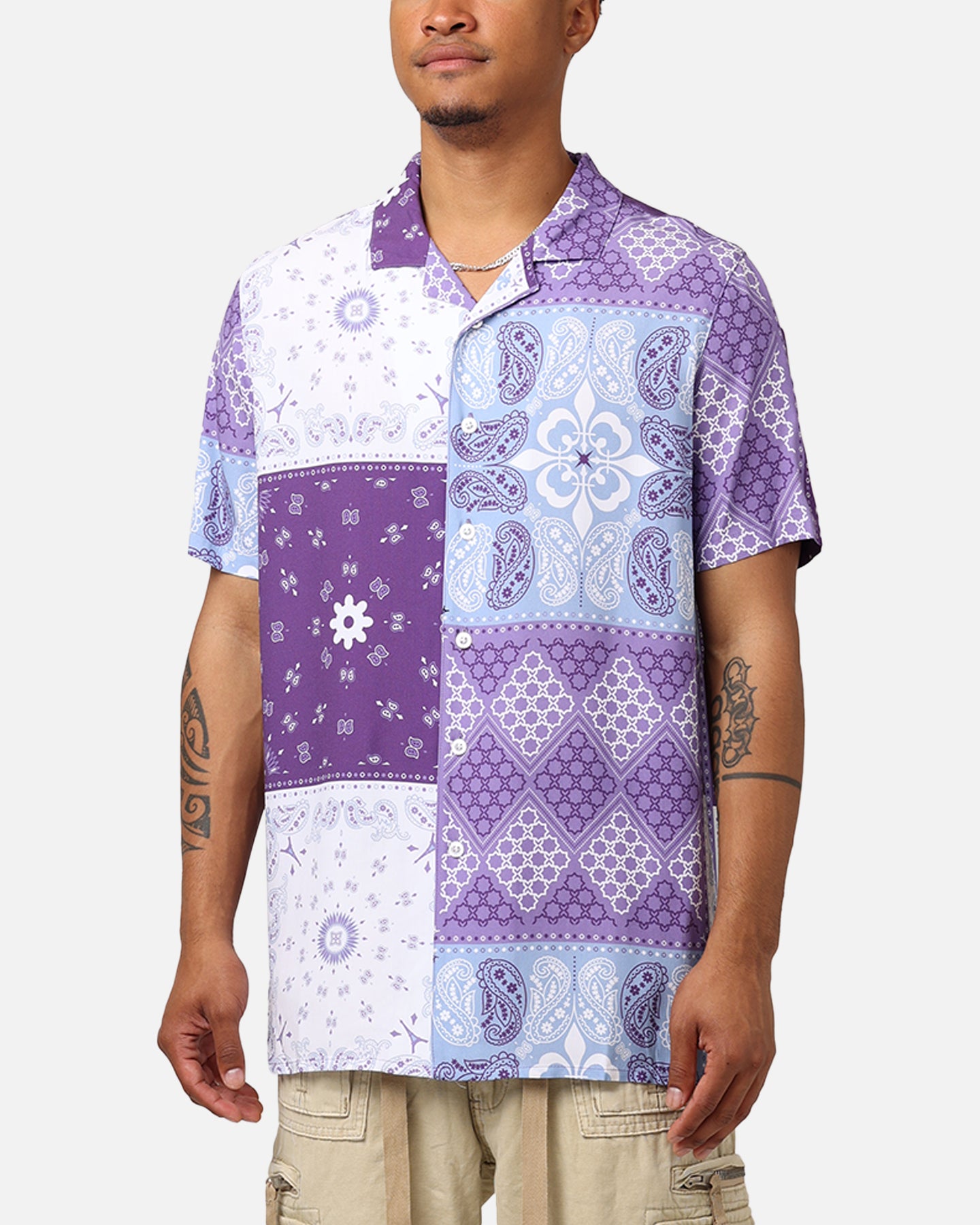 Carré Bandana Ultra Button Up Shirt Purple | Culture Kings US