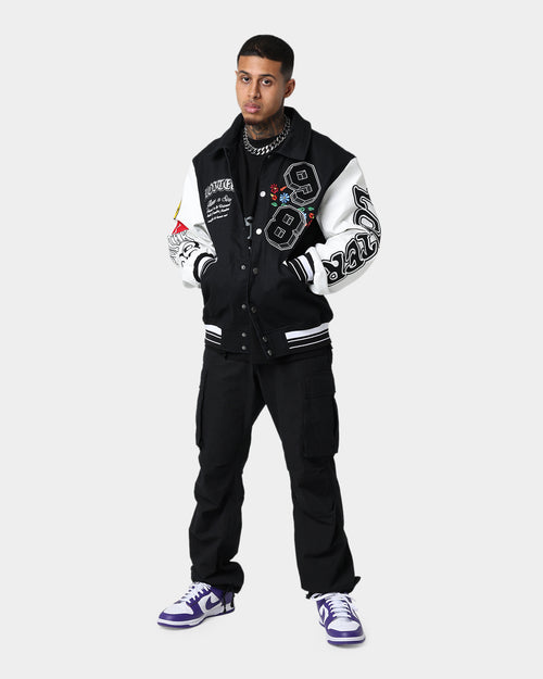Loiter Flaws Varsity Jacket Black/White
