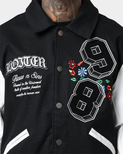 Loiter Flaws Varsity Jacket Black/White