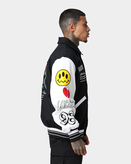 Loiter Flaws Varsity Jacket Black/White