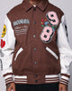 Loiter Flaws Varsity Jacket Brown/Off White