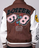 Loiter Flaws Varsity Jacket Brown/Off White