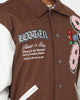 Loiter Flaws Varsity Jacket Brown/Off White