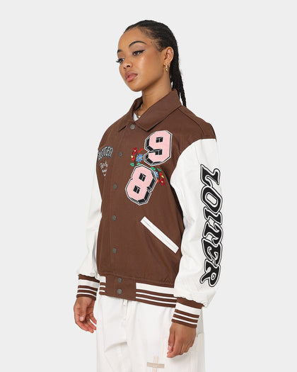 Loiter Flaws Varsity Jacket Brown/Off White