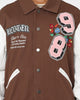 Loiter Flaws Varsity Jacket Brown/Off White