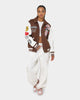 Loiter Flaws Varsity Jacket Brown/Off White